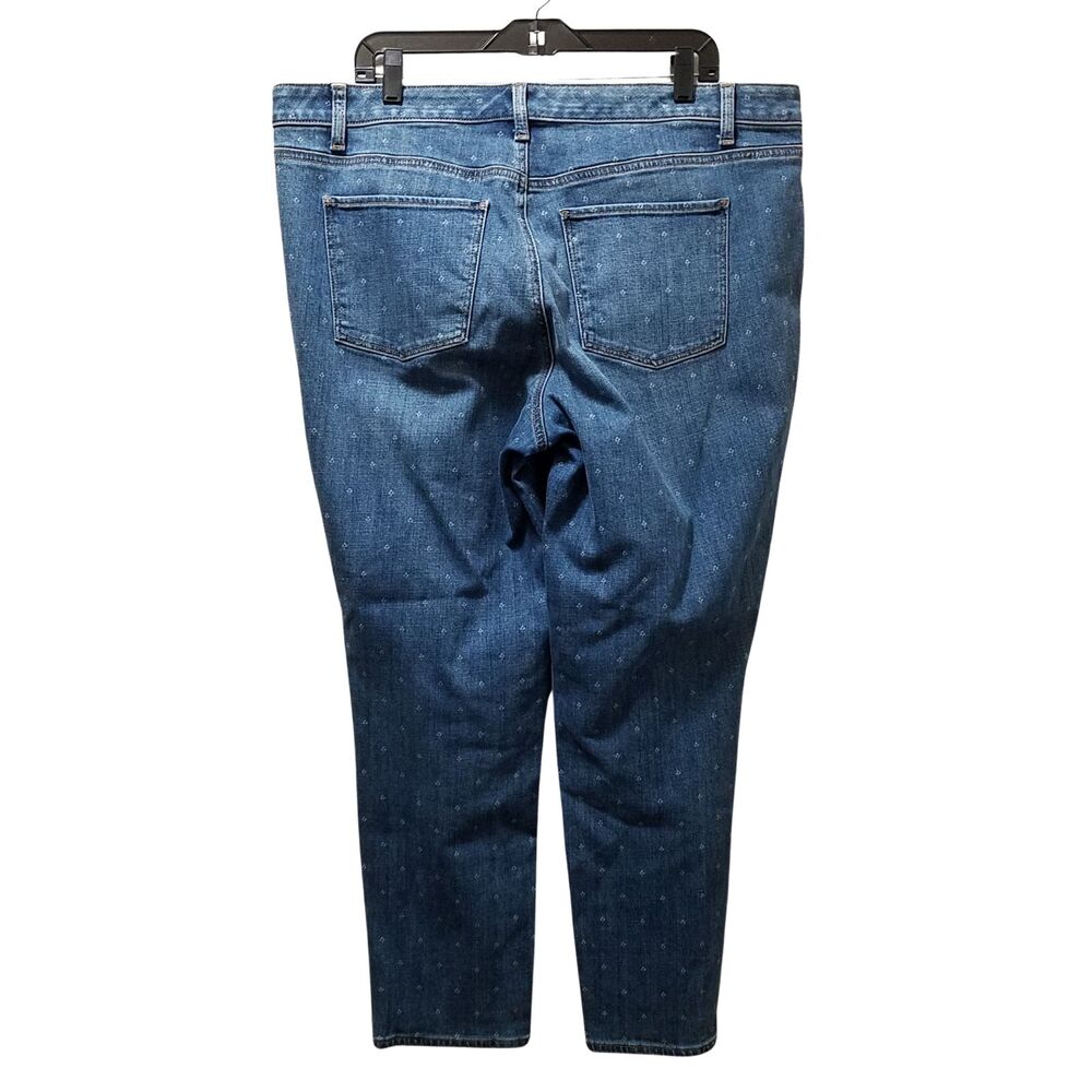 Talbots Jeans Women’s 16W Blue Flawless Slim Ankle Floral Ditsy Print Stretch - Picture 2 of 6